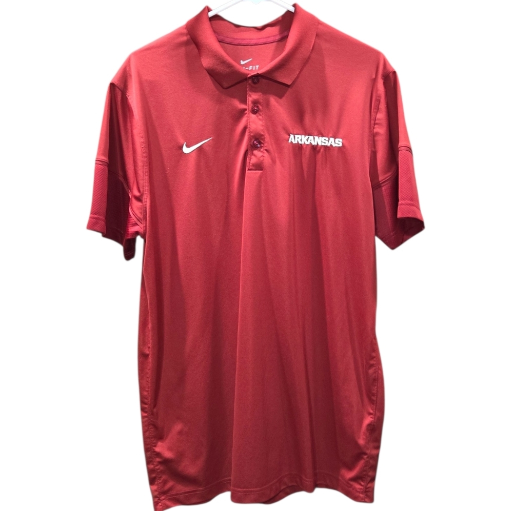 Nike Men's Arkansas Red Polo Shirt Size L